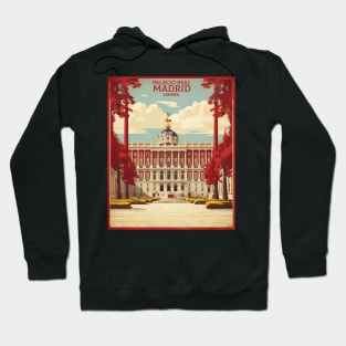 Palacio Real Madrid Spain Travel Tourism Retro Vintage Hoodie